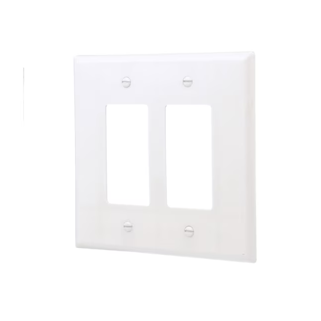 Eaton Placa de pared decorativa para interiores de plástico blanco, tamaño gigante, 2 unidades