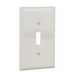 Eaton 1-Gang Midsize Light Almond Polycarbonate Indoor Toggle Wall Plate