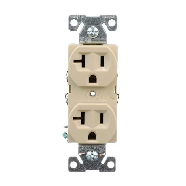 Eaton 20-Amp 125-volt Commercial Duplex Outlet, Ivory (10-Pack)