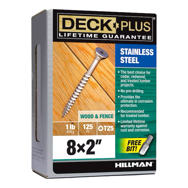 Deck Plus #8 x 2-in Wood To Wood Deck Screws (125-Per Box)