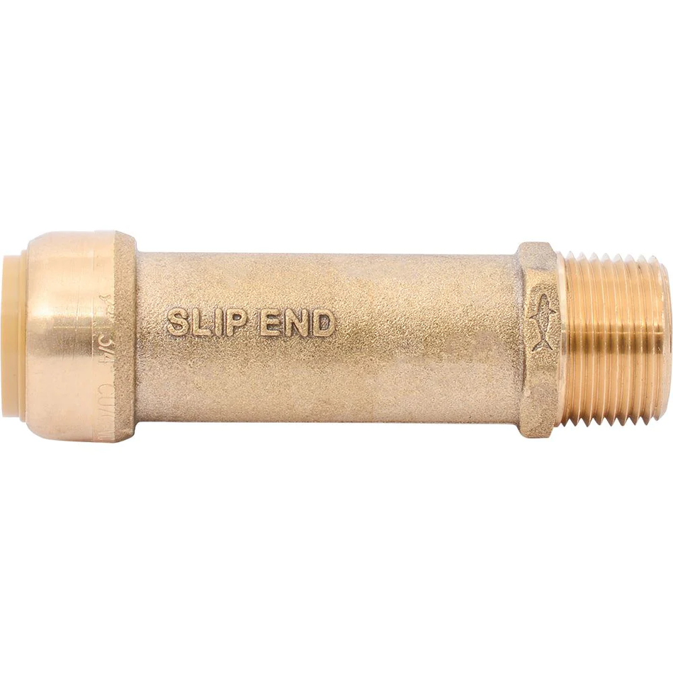 SharkBite 1 in. x 1 in. MNPT Brass Push Slip Male Adapter