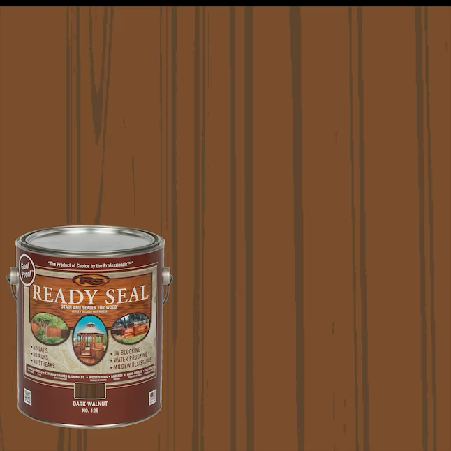 Sellador y tinte para madera exterior semitransparente de nogal oscuro pretintado Ready Seal