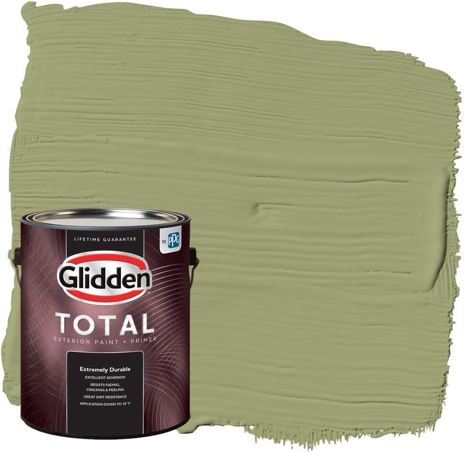 Glidden Total Exterior Paint & Primer Semi-Gloss, Dill