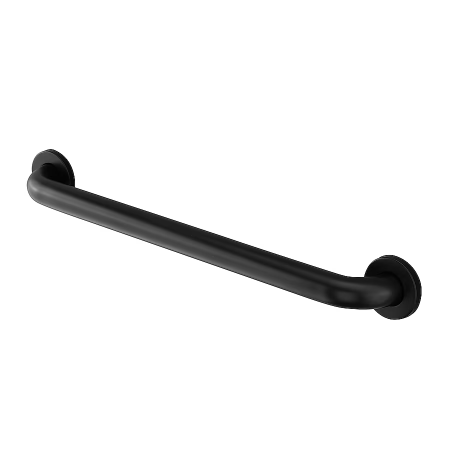 Project Source Concealed Screw 24-in Matte Black Wall Mount ADA Compliant Grab Bar (500-lb Weight Capacity)