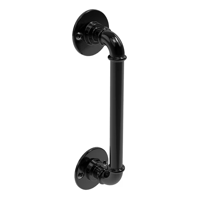 National Hardware N166-013 8-in Industrial Pipe Handle in Black