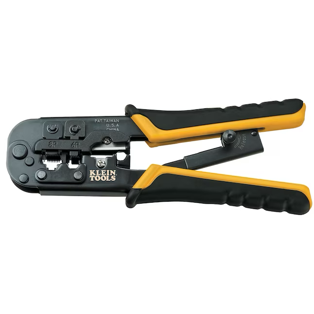 Klein Tools Ratcheting Data Cable Crimper / Stripper / Cutter Data Crimper