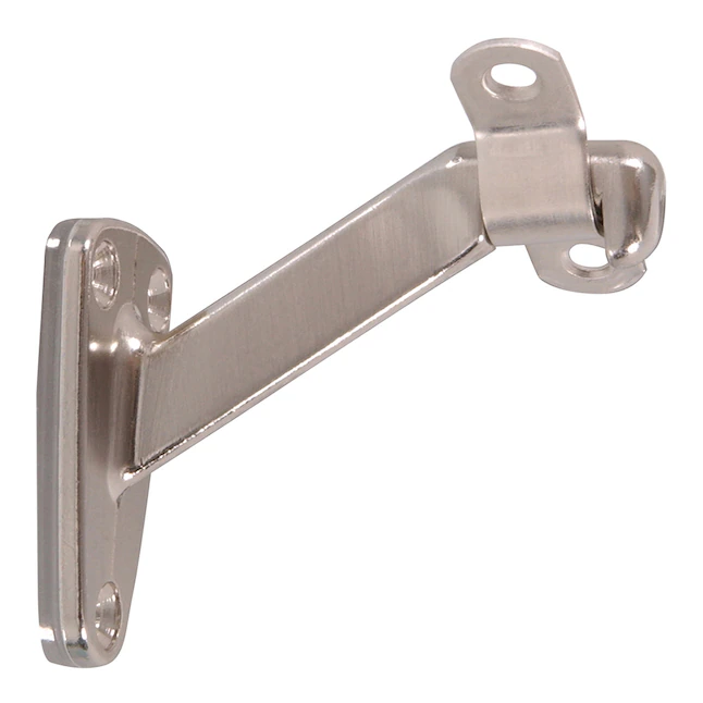 RELIABILT 1.25-in x 3-in Satin Nickel Finished Wrought Iron Handrail Bracket