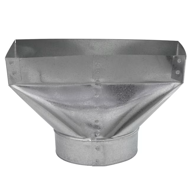 IMPERIAL 6-in 30 Gauge Galvanized Steel Round Straight Register Duct Boot