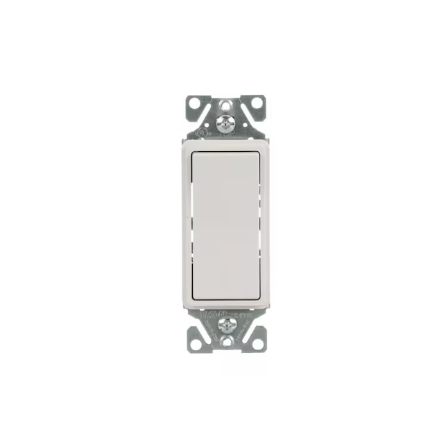 Eaton 15-Amp 3-Way Rocker Light Switch, White