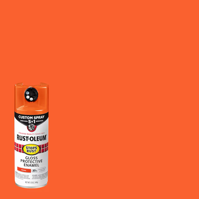 Pintura en aerosol de color naranja brillante Stops Rust 5 en 1 de Rust-Oleum (peso neto: 12 oz)