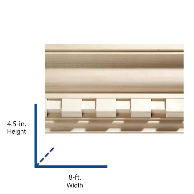 Ornamental Mouldings 4-1/2-in x 8-ft White Hardwood UnFinished Crown Moulding