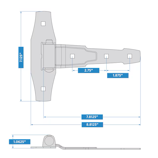 National Hardware 8-in Black Gate Hardware Kit