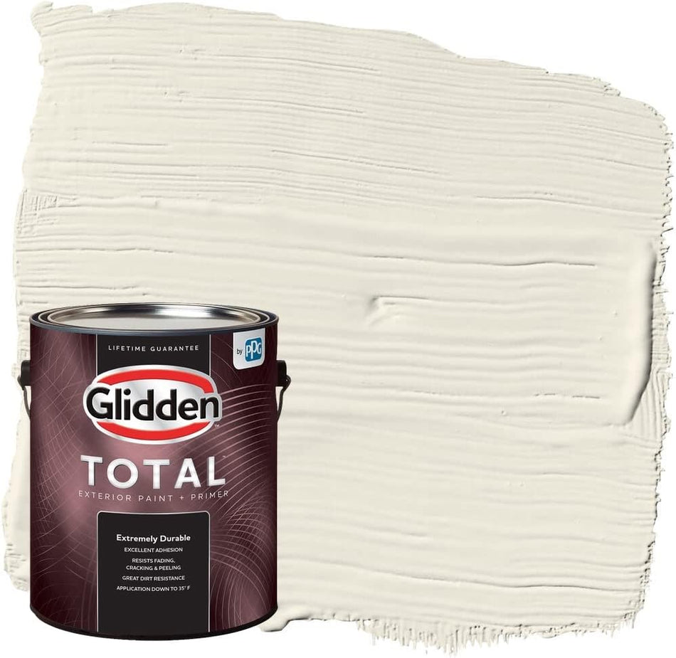 Glidden Total Exterior Paint &amp; Primer semibrillante, espuma fría