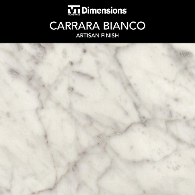 VT Dimensions Formica 96-in x 25.25-in x 3.75-in Carrara Bianco 6696-43 Straight Laminate Countertop with Integrated Backsplash