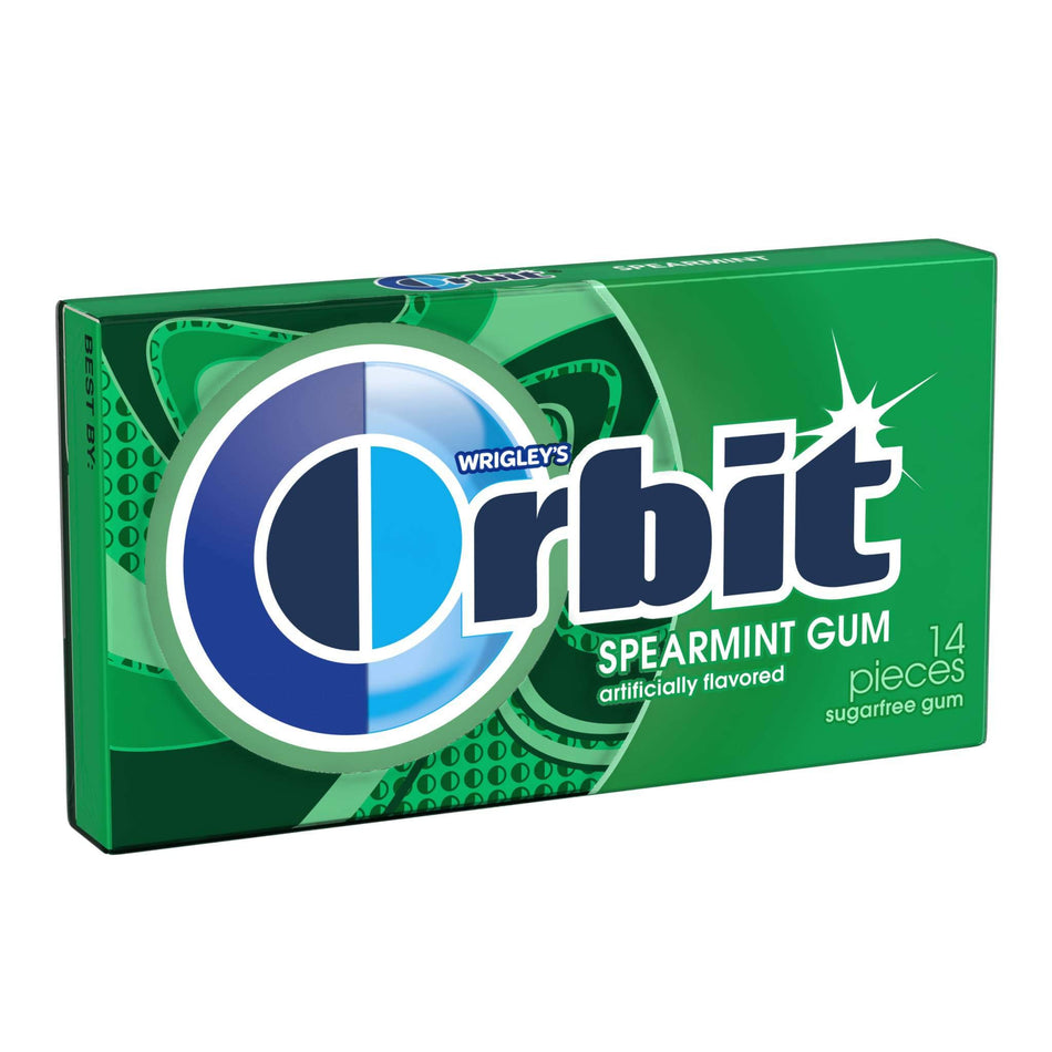 Wrigley Spearmint Orbit SugarFree Bubble Gum