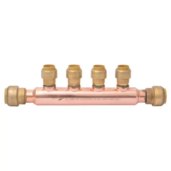 SharkBite 3/4 in. x 1/2 in. Push-to-Connect Copper 4-Port Open Manifold Fitting