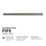 Southland 3/4-in x 48-in Galvanized Pipe