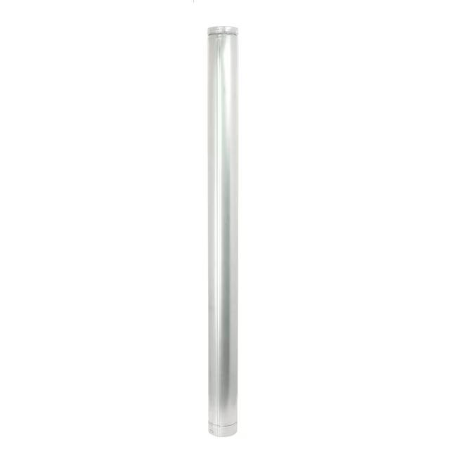 Selkirk 3-in x 5-ft Galvanized Steel/Aluminum Gas Vent Pipe - UL441 Approved, Type B, Round/Oval Shape for Residential/Commercial/Industrial Use