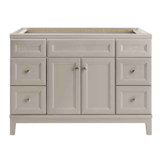 Diamond NOW Calhoun 48-in Cloud Gray Bathroom Vanity Base Cabinet without Top