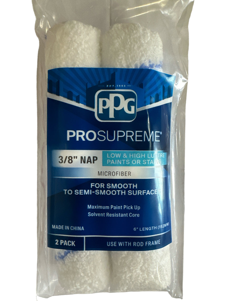 PPG® ProSupreme® Mikrofaser 3/8"Nap, 6" Länge Rollenbezüge (2er-Pack)