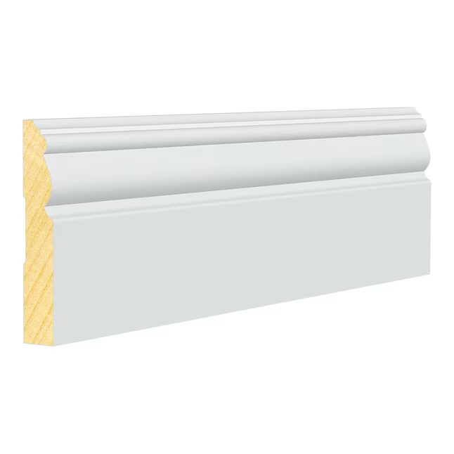 RELIABILT 9/16-in x 3-7/16-in x 8-ft Traditional Primed Pine 3203 Baseboard Moulding