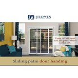 JELD-WEN 72-in x 80-in Low-e White Vinyl Sliding Left-Hand Sliding Double Patio Door