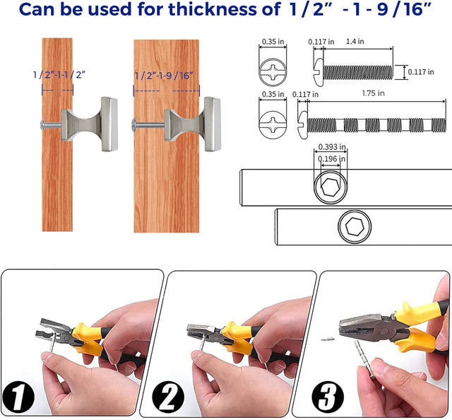 SABER SELECT  Brushed Nickel Squared Cabinet Knobs (5-Pack)