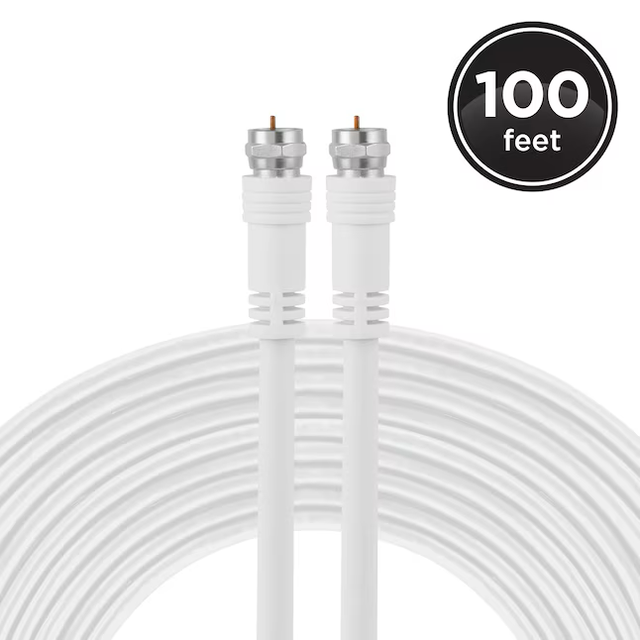 Utilitech 100-ft Rg6 White Coaxial Cable