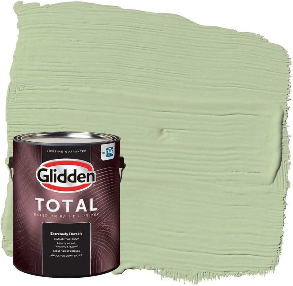 Glidden Total Exterior Paint &amp; Primer Semi-Gloss, Quaking Grass