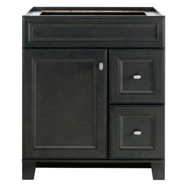 Diamond NOW Goslin 30-in Storm Gray Bathroom Vanity Base Cabinet without Top