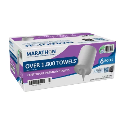 Marathon Centerpull Premium 1-Ply White Paper Towels (6-Pack, 300sheets/roll)