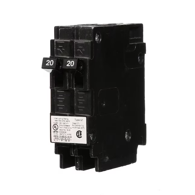 Siemens QT 20-amp/20-amp 1-Pole Tandem Circuit Breaker