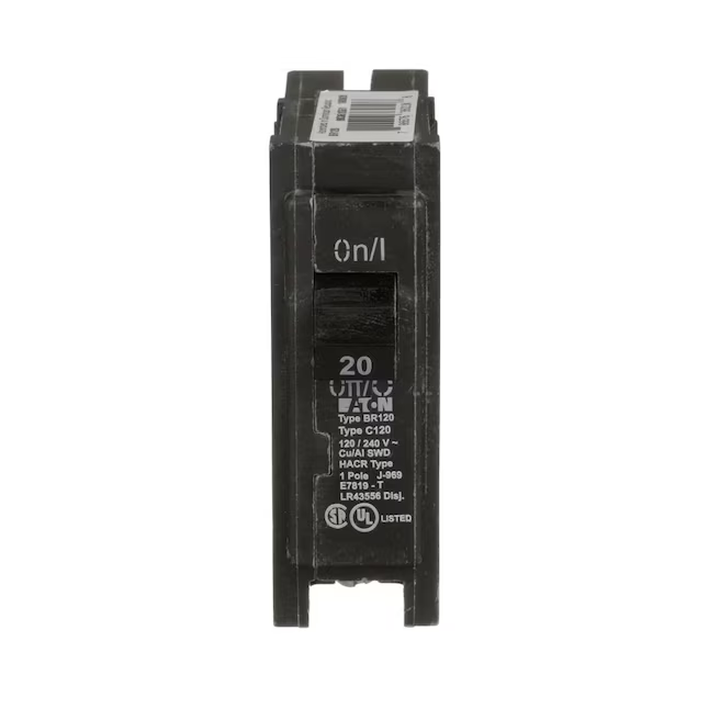 Eaton Type BR 20-Amp 1-Pole Standard Trip Circuit Breaker