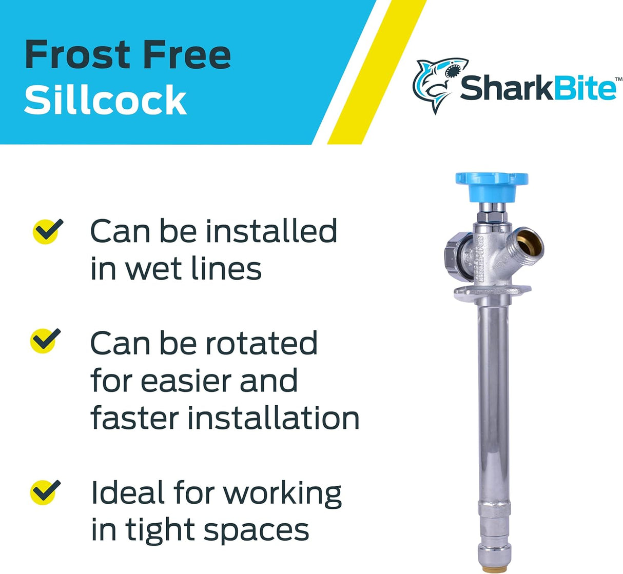 SharkBite Frost Free Sillcock 1/2" x 3/4" MHT 6"