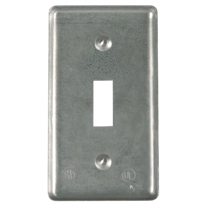 RACO 1-Gang Rectangle Metal Electrical Box Cover