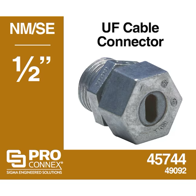 Sigma ProConnex 1/2-in Die Cast Zinc Uf Cable Connector Conduit Fittings