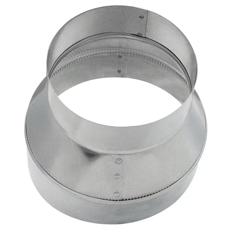 IMPERIAL 8-in 30 Gauge Galvanized Steel Round Duct Reducer