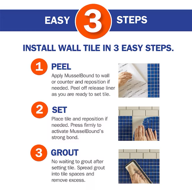 MusselBound 15-sq ft Plastic Waterproofing Tile Membrane