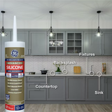 GE Advanced Silicone 2 Kitchen and Bath, Tub and Tile 10.1-oz Almond Silicone Caulk