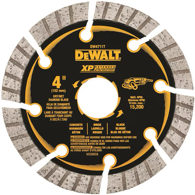 Muela abrasiva de diamante DEWALT XP de 4 pulgadas