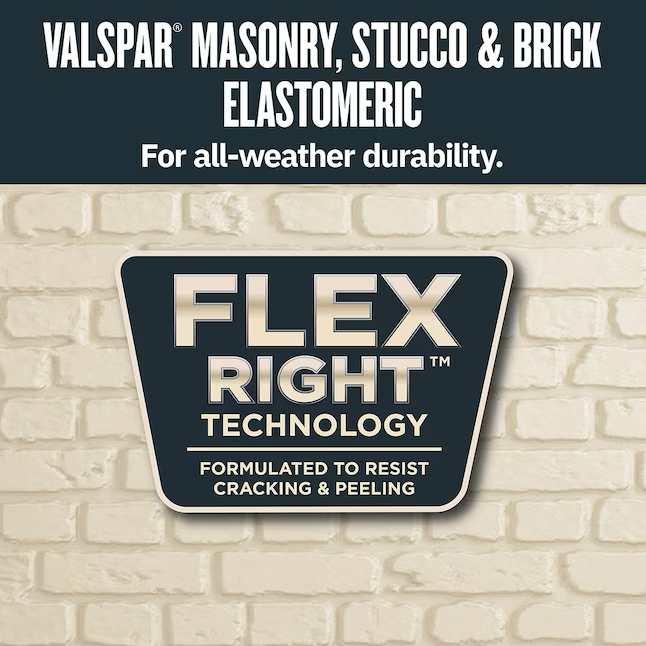 Valspar Masonry Stucco and Brick Flat Multiple Tintable Latex Exterior Paint (5-Gallon)