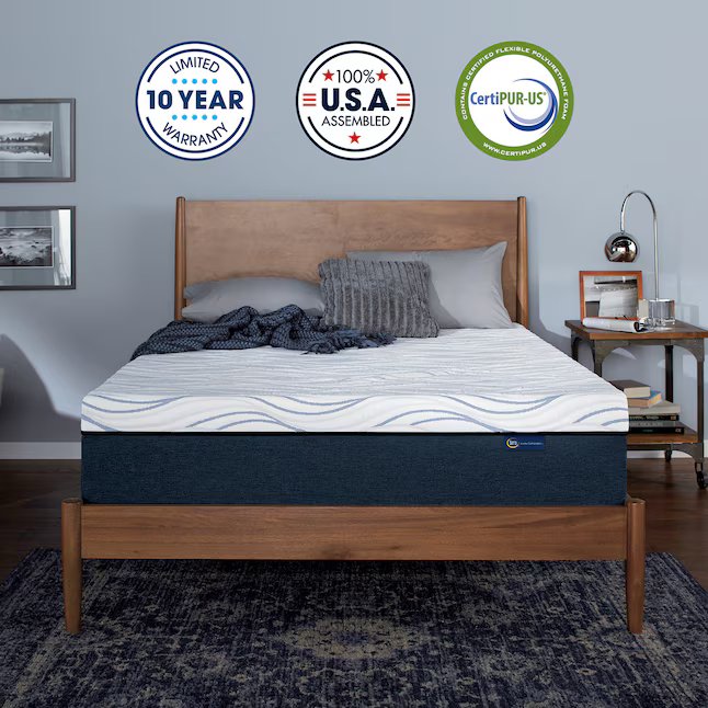 Serta 10-in Full Hybrid Memory Foam/Coil Blend Mattress in a Box