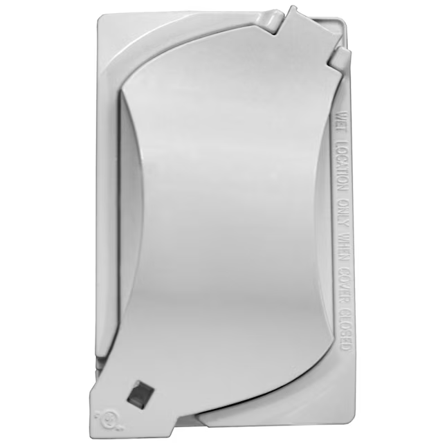 Sigma Engineered Solutions 1-Gang Rectangle White Metal Weatherproof Electrical Box Cover