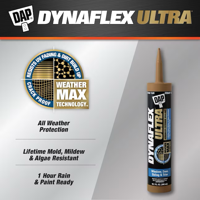 DAP Dynaflex Ultra 10.1-oz Cedar Tan Paintable Latex Caulk