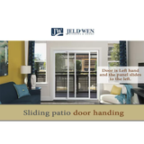 JELD-WEN 72-in x 80-in Low-e Argon White Vinyl Sliding Left-Hand Sliding Double Patio Door