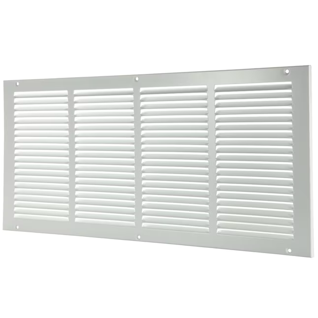 RELIABILT 24-in x 8-in Steel White Sidewall/Ceiling Grille