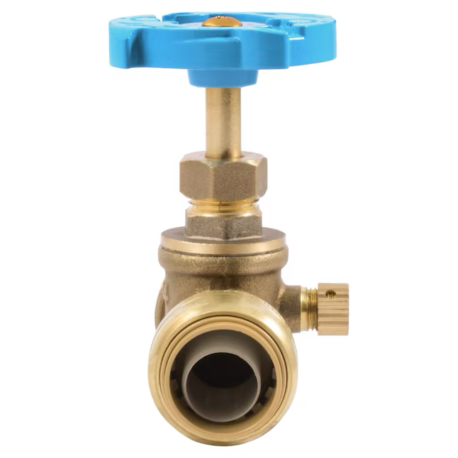 SharkBite 3/4 in. Push-to-Connect Brass Stop Valve with Drain