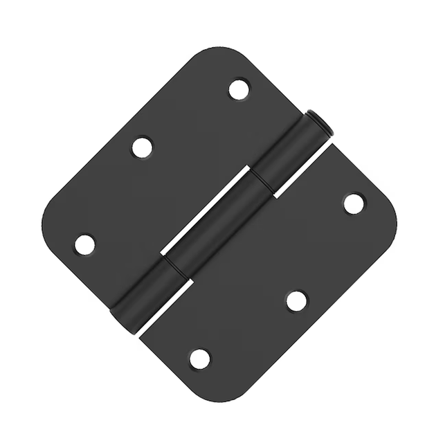 RELIABILT No-Squeak 3-1/2-in H x 5/8-in Radius Matte Black Mortise Interior/Exterior Door Hinge (3-Pack)