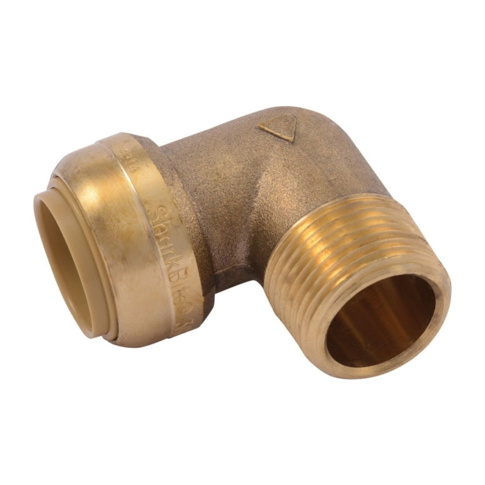 SharkBite 3/4 in. x 3/4 in. MNPT Brass Push Male Adapter Elbow