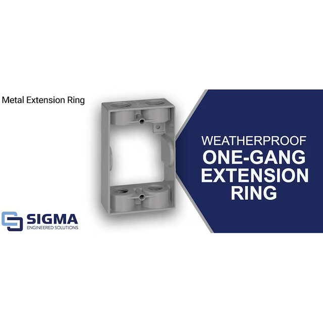 Sigma Engineered Solutions 1-Gang Metal Weatherproof New Work Box Extender Electrical Box